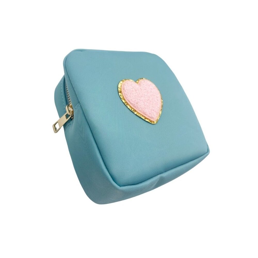 Heart It All Pouch Blue/Pink NWT